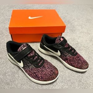 Nike Flex Contact Youth Sneakers Pink/Black Size 1.5Y